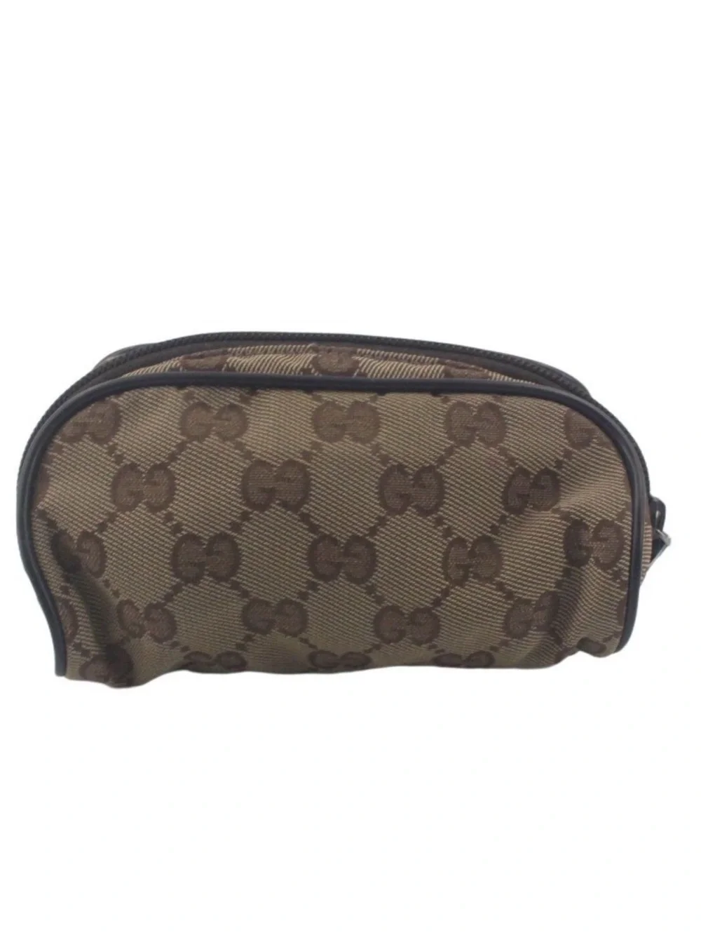 452. Gucci Brown GG Supreme Toiletry Pouch-small